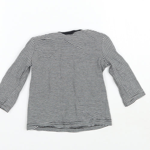 George Boys White Striped  Basic T-Shirt Size 6-9 Months