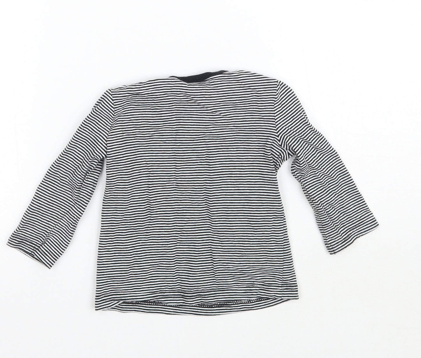 George Boys White Striped  Basic T-Shirt Size 6-9 Months