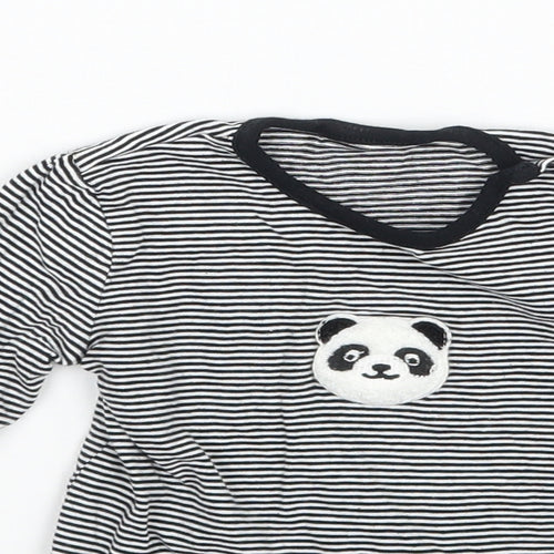 George Boys White Striped  Basic T-Shirt Size 6-9 Months