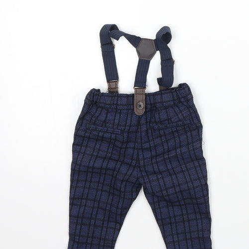Primark Boys Blue Check  Capri Trousers Size 6-9 Months