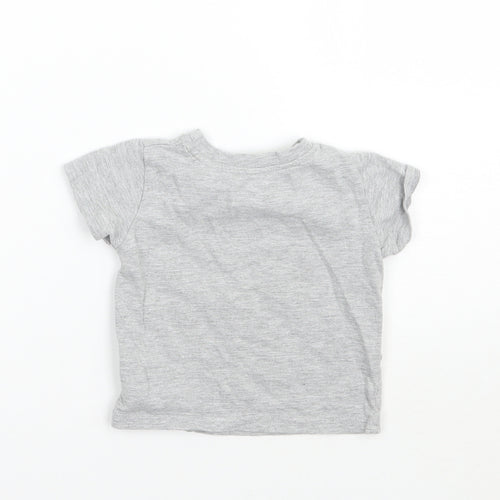 Primark Boys Grey   Basic T-Shirt Size 9-12 Months