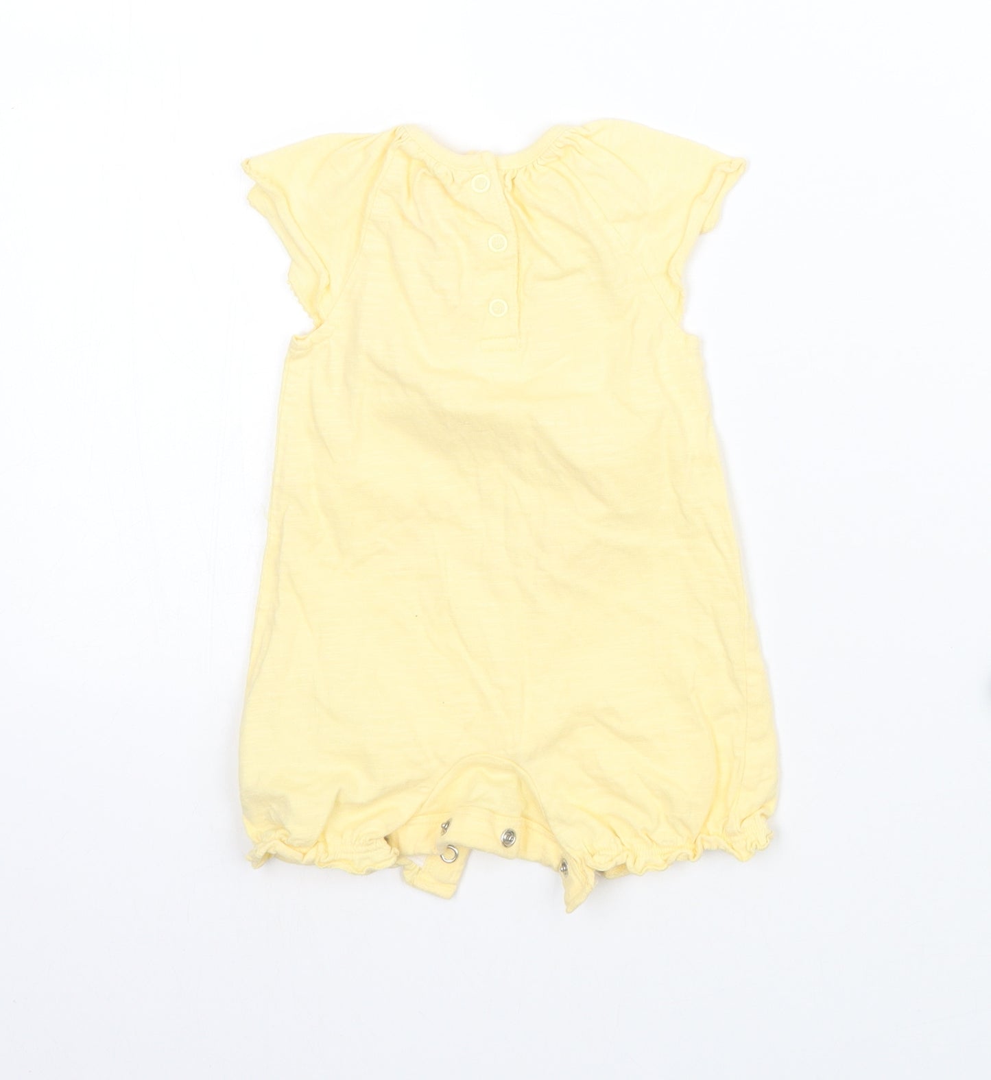 F&F Girls Yellow   Babygrow One-Piece Size 0-3 Months