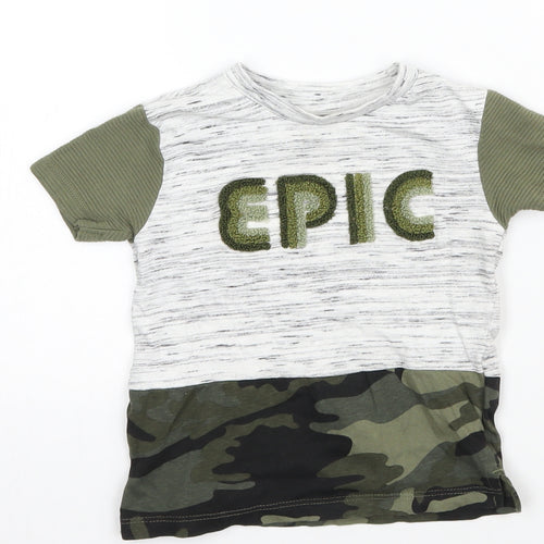 Primark Baby Green Camouflage  Basic T-Shirt Size 18-24 Months