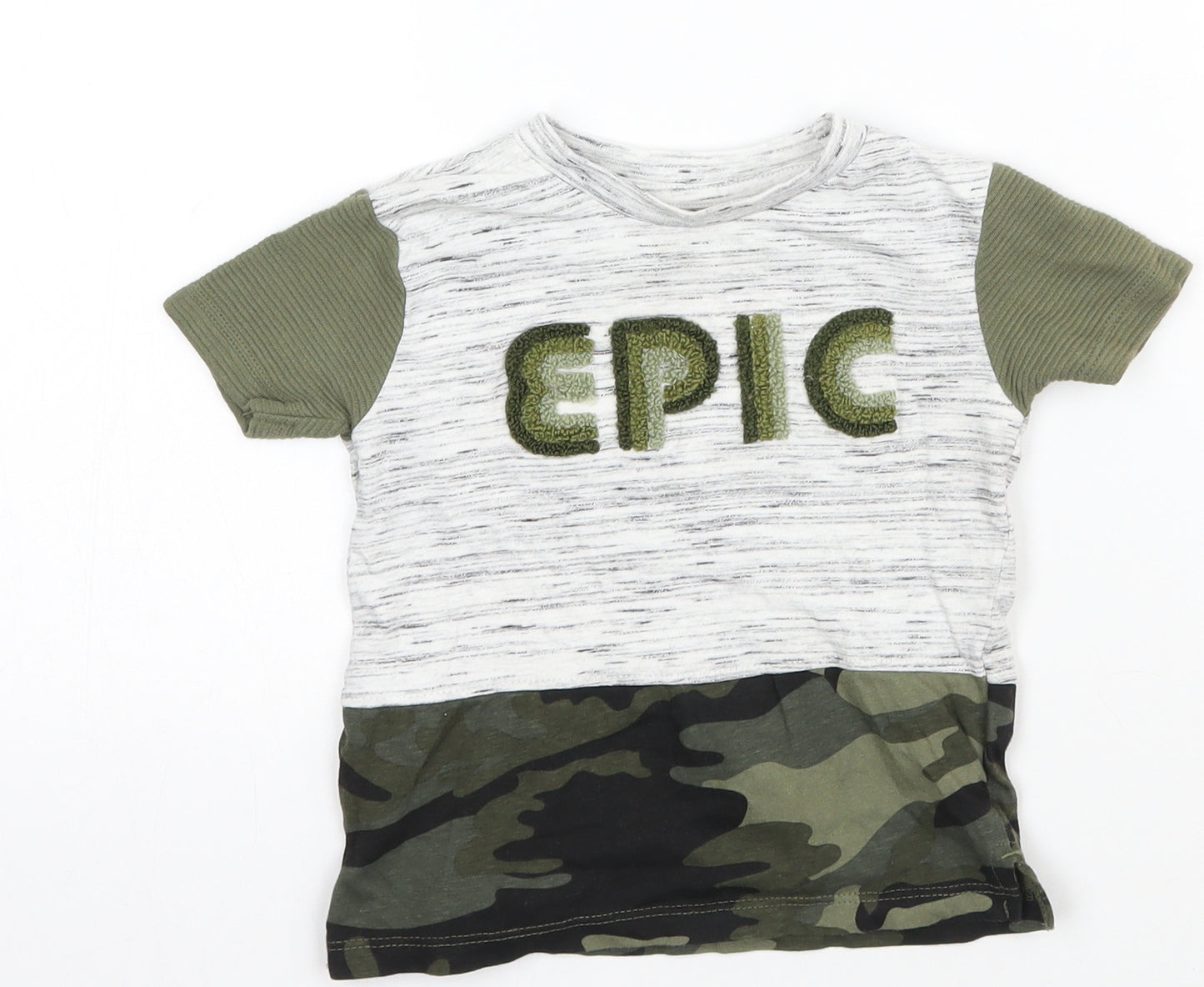 Primark Baby Green Camouflage  Basic T-Shirt Size 18-24 Months