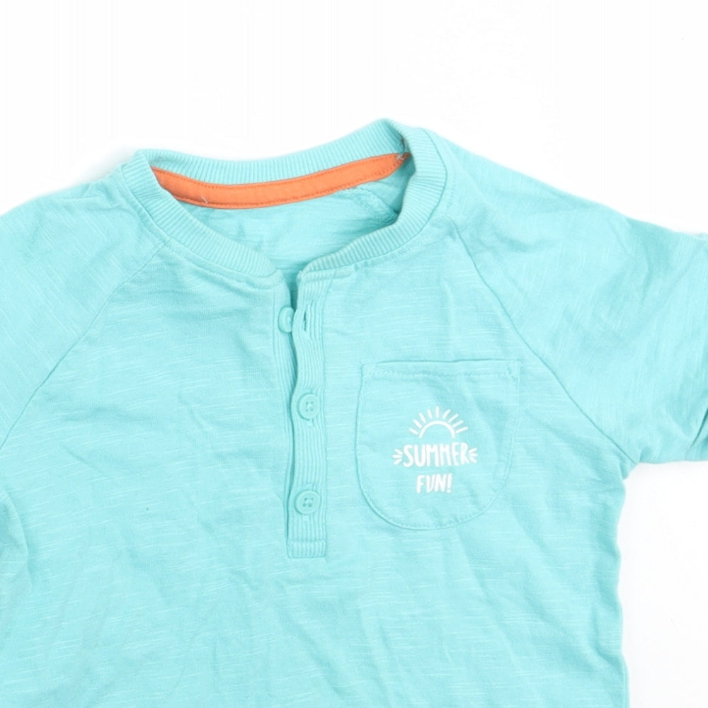 George Boys Blue   Basic T-Shirt Size 18-24 Months