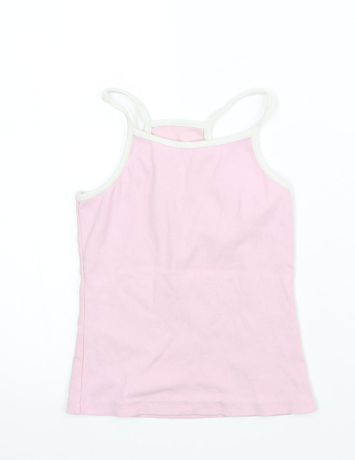 Marks and Spencer Girls Pink   Basic Tank Size 6-7 Years