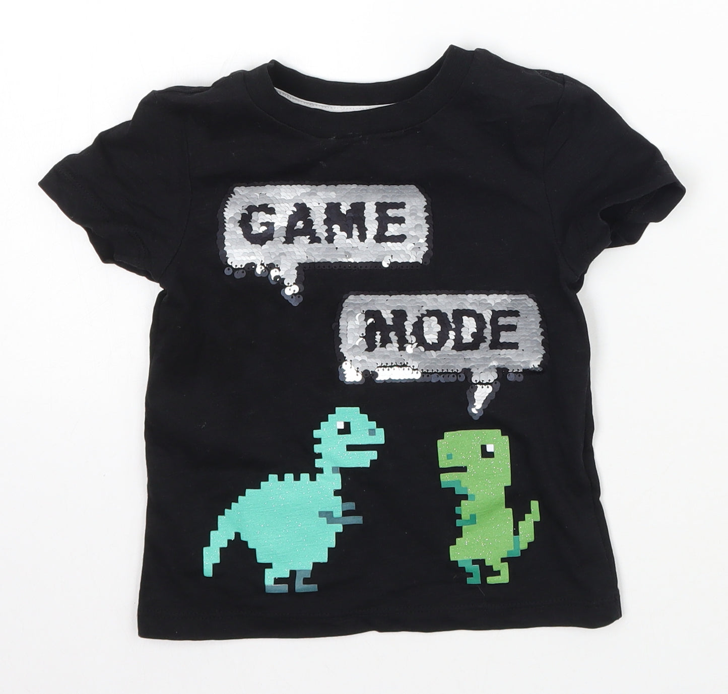 George Baby Black   Basic T-Shirt Size 12-18 Months