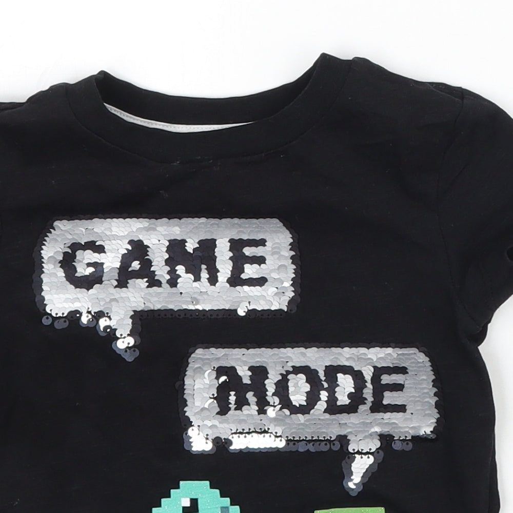 George Baby Black   Basic T-Shirt Size 12-18 Months
