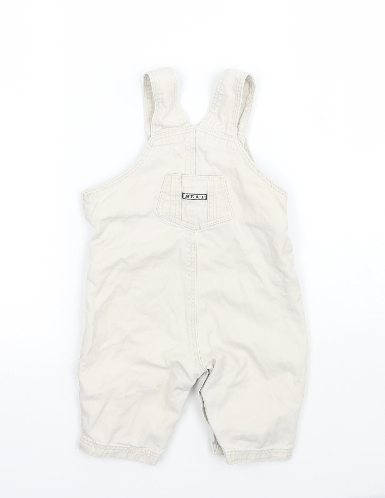 NEXT Boys Ivory   Dungaree One-Piece Size 6-9 Months