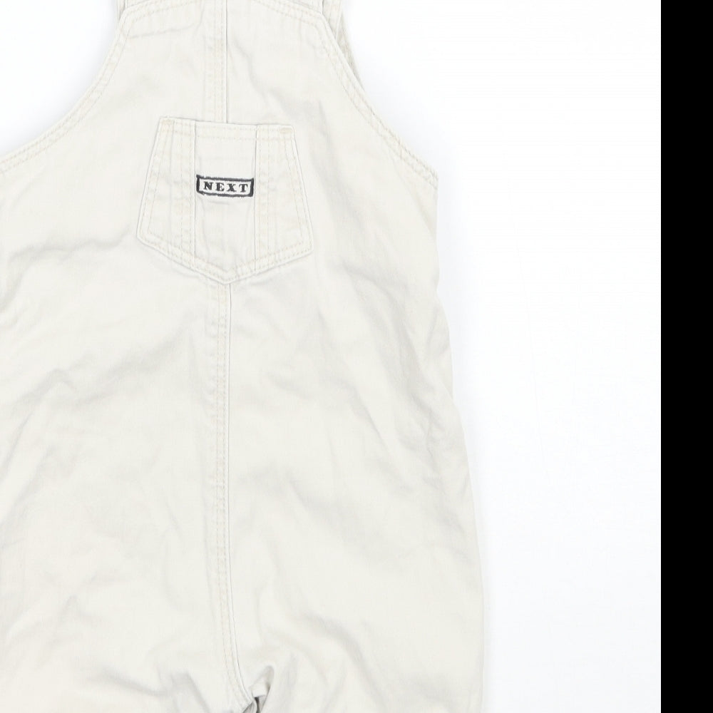 NEXT Boys Ivory   Dungaree One-Piece Size 6-9 Months
