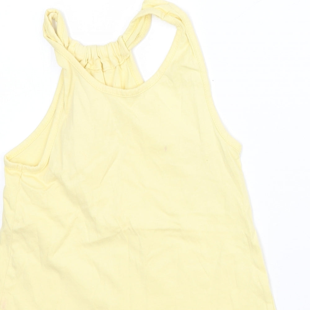 Nutmeg Girls Yellow   Basic Tank Size 6-7 Years