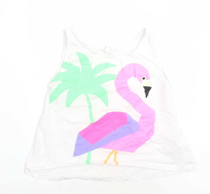 Zara Girls White Basic Tank Size 12 Years