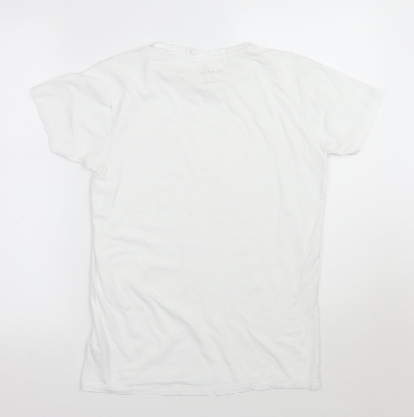 Primark Mens White    T-Shirt Size S