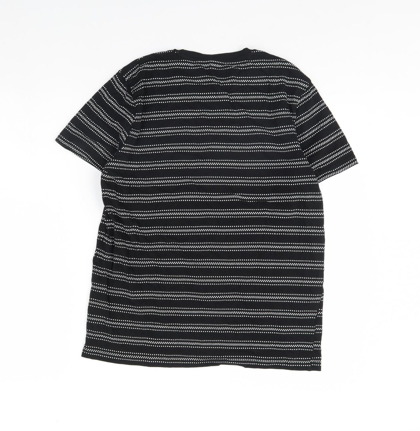 PEP&co Mens Black Polka Dot   T-Shirt Size M