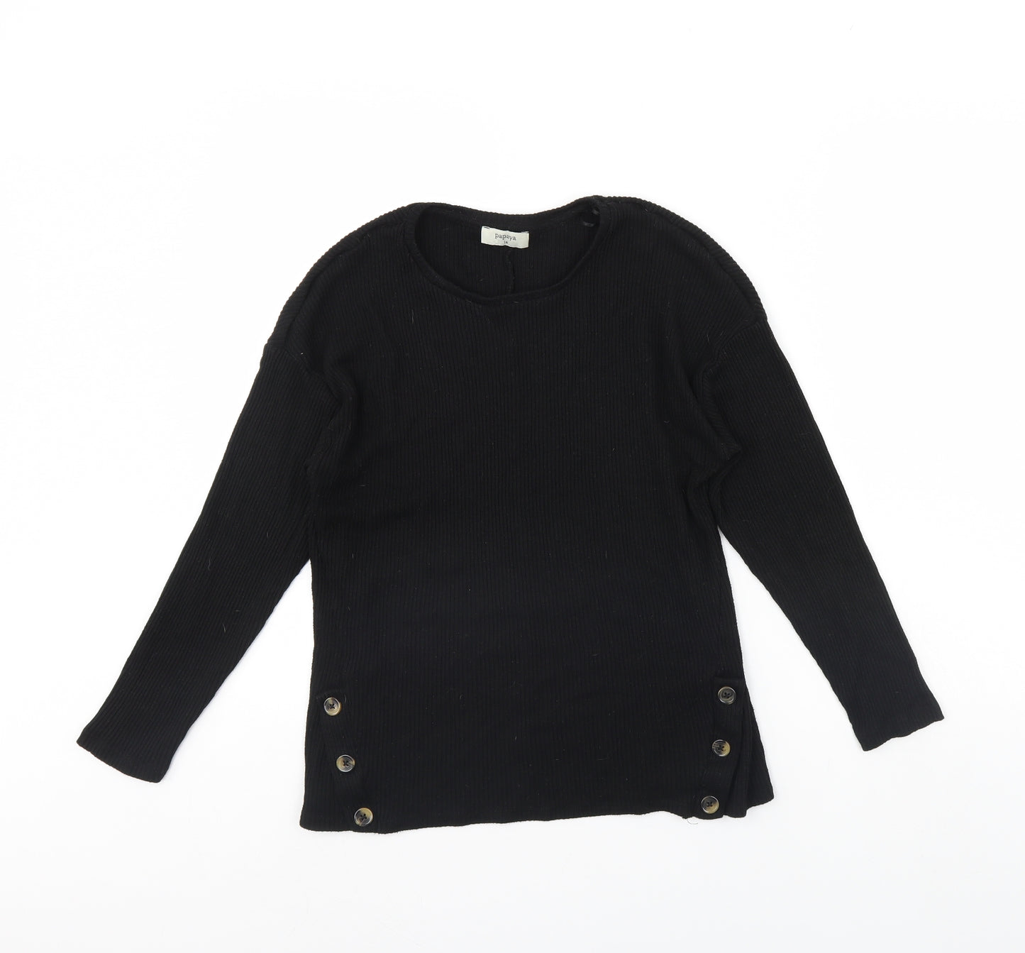 Papaya Womens Black   Basic Blouse Size 16