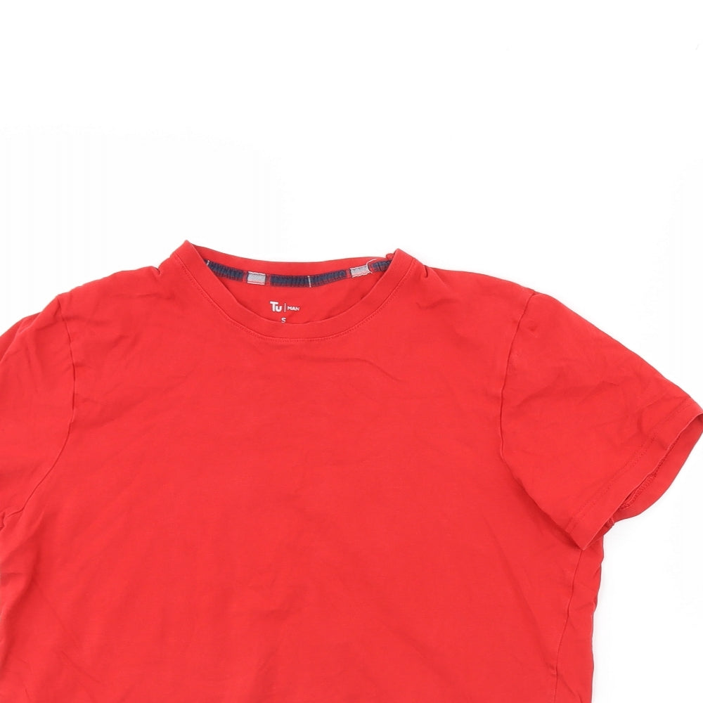 TU Mens Red    T-Shirt Size S