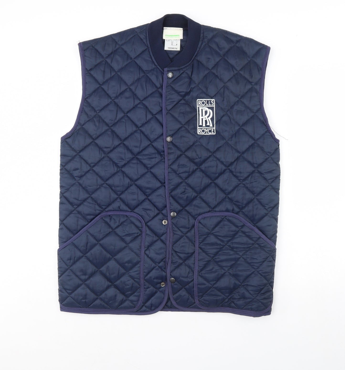 Monsoon Mens Blue   Gilet Coat Size M  - rolls royce