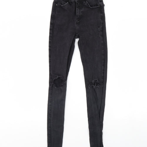 Denim & Co Womens Black  Denim Skinny Jeans Size 4 L28 in