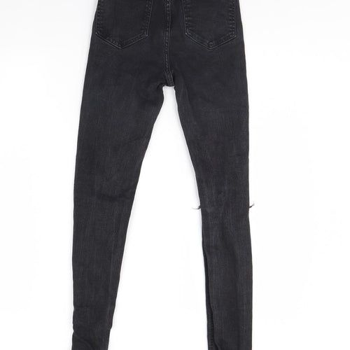Denim & Co Womens Black  Denim Skinny Jeans Size 4 L28 in