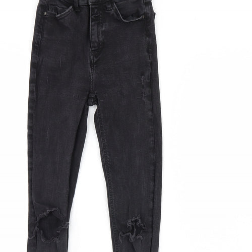 Denim & Co Womens Black  Denim Skinny Jeans Size 4 L28 in