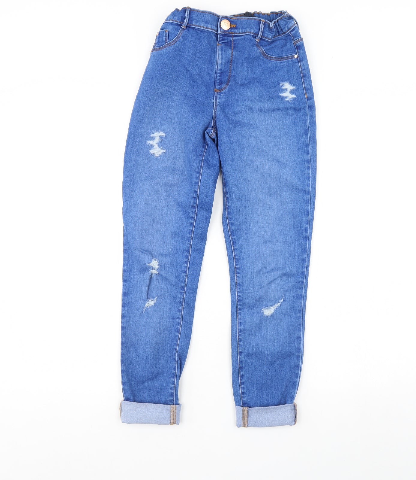 River Island Girls Blue  Denim Skinny Jeans Size 12 Years