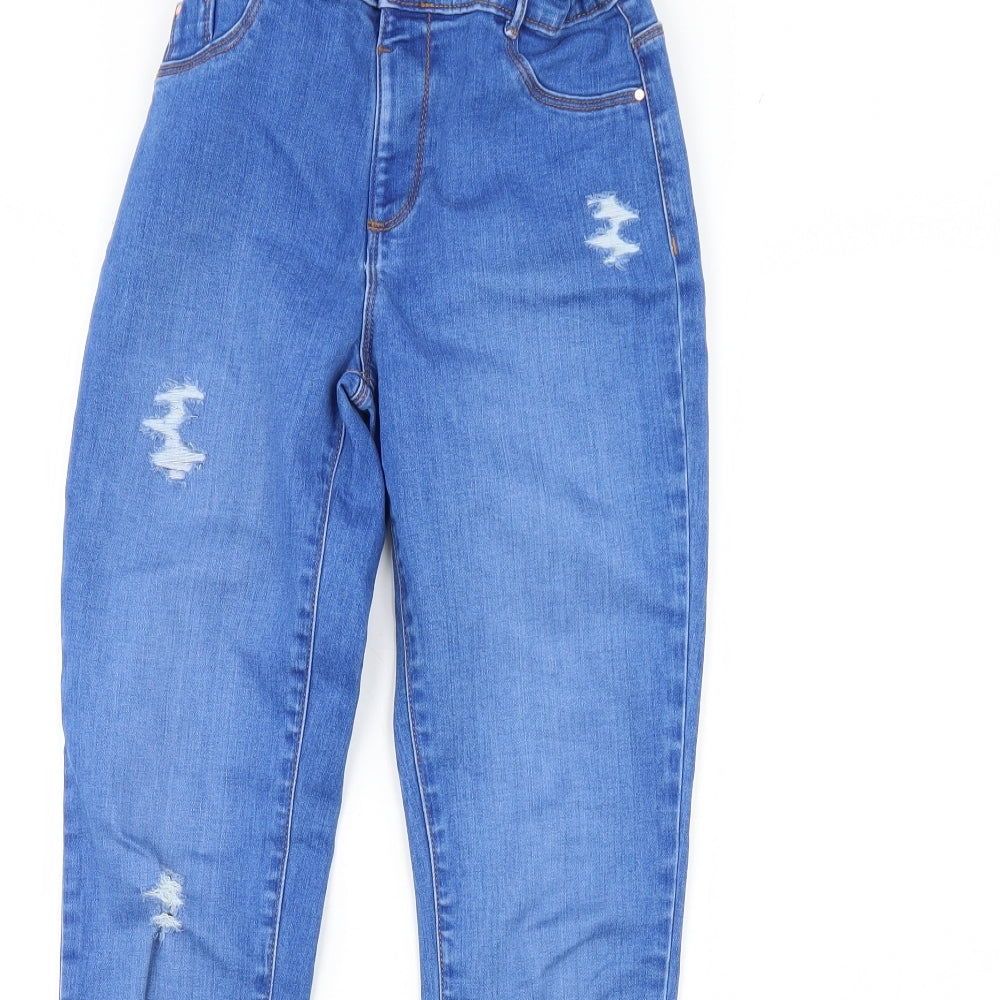 River Island Girls Blue  Denim Skinny Jeans Size 12 Years