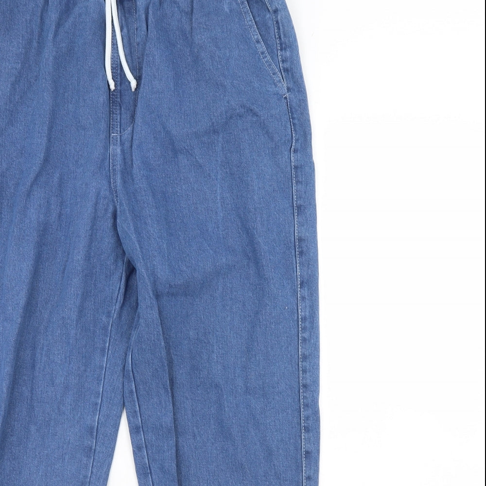Boohoo Womens Blue  Denim Capri Jeans Size 14 L30 in