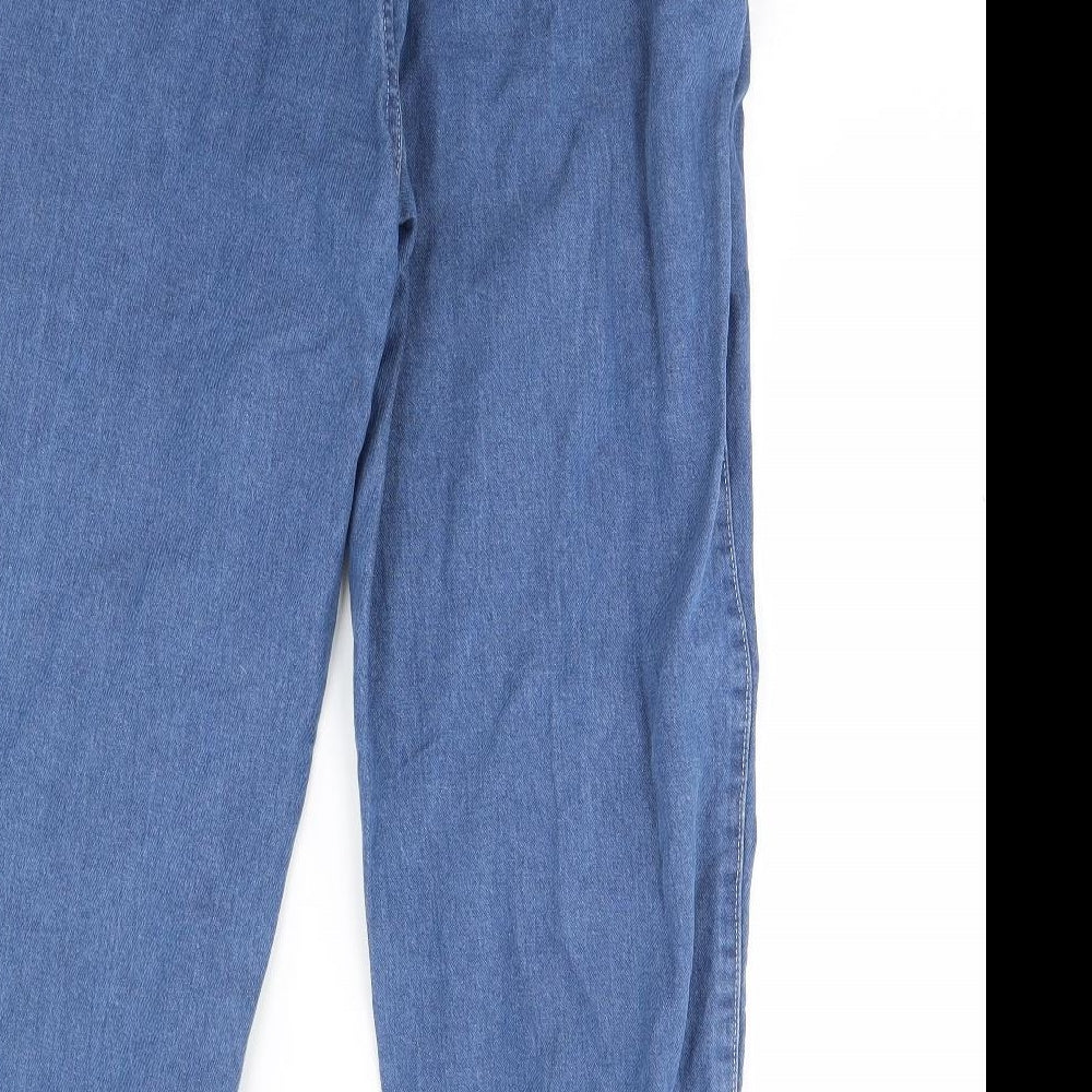 Boohoo Womens Blue  Denim Capri Jeans Size 14 L30 in