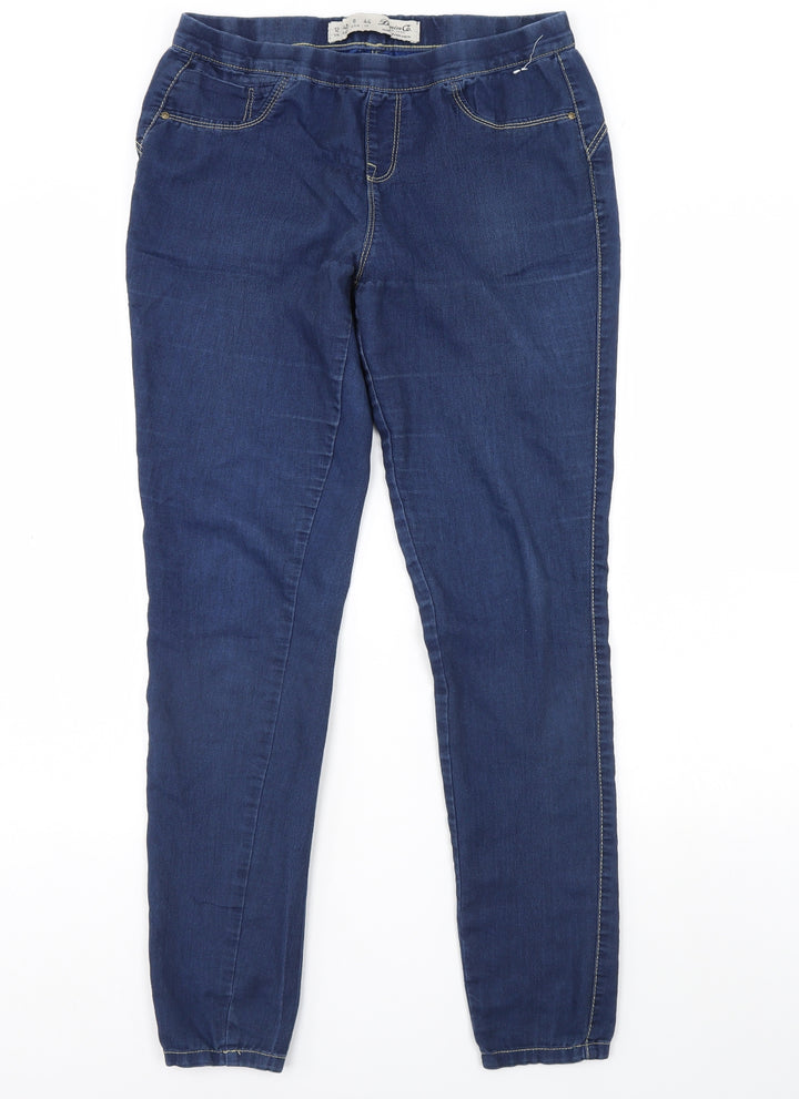 Denim & Co. Womens Blue Denim Skinny Jeans Size 12 L30 in