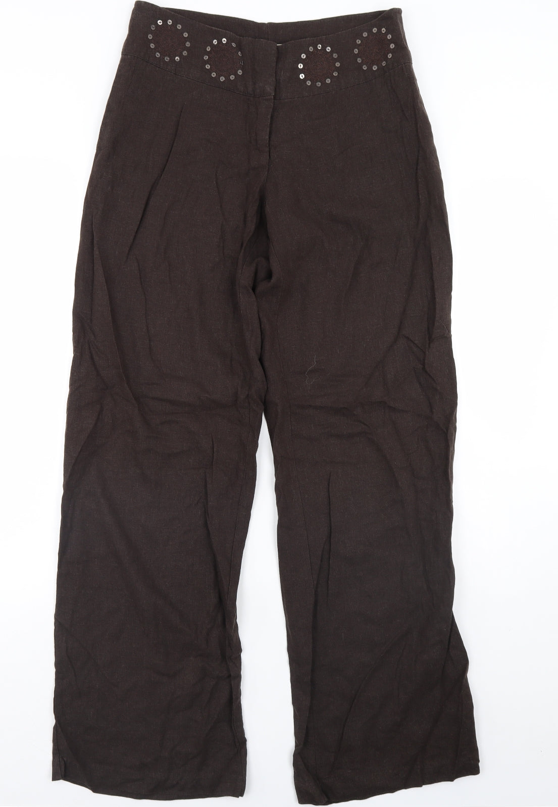Fransa Womens Brown   Trousers  Size 8 L31 in