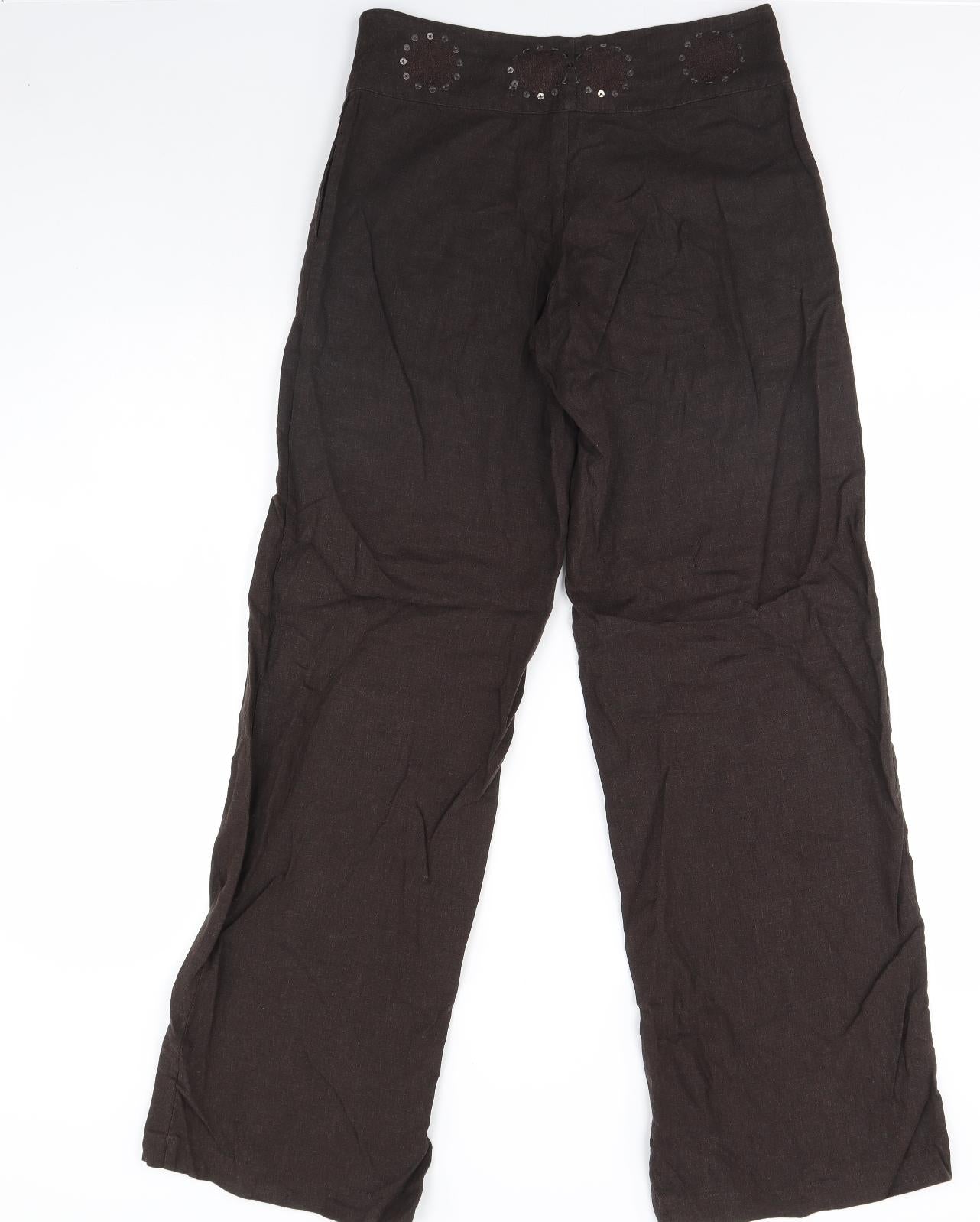 Fransa Womens Brown   Trousers  Size 8 L31 in