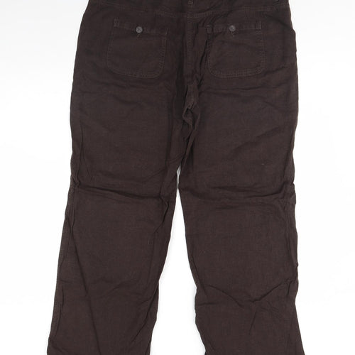 m&s Womens Brown   Trousers  Size 16 L30 in
