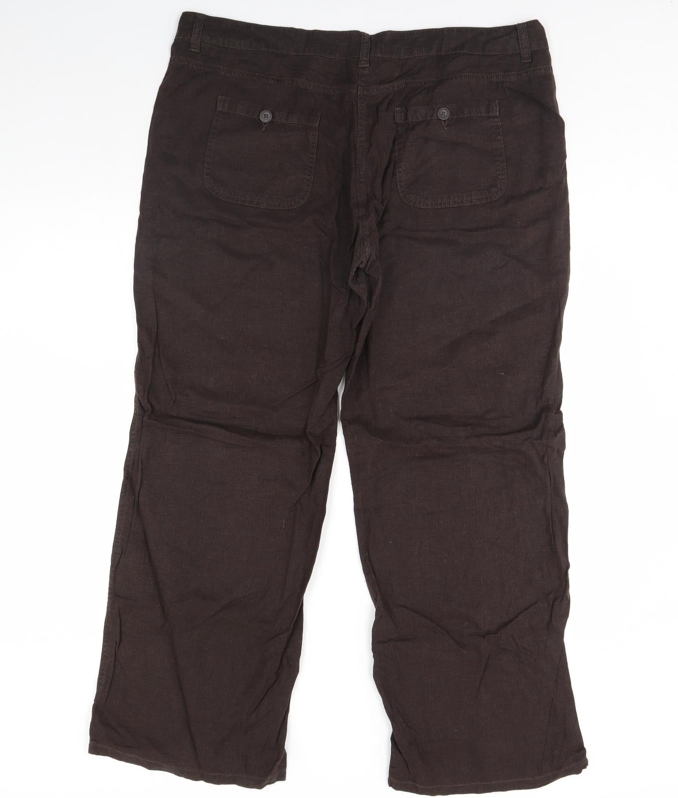 m&s Womens Brown   Trousers  Size 16 L30 in