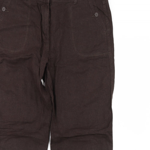 m&s Womens Brown   Trousers  Size 16 L30 in
