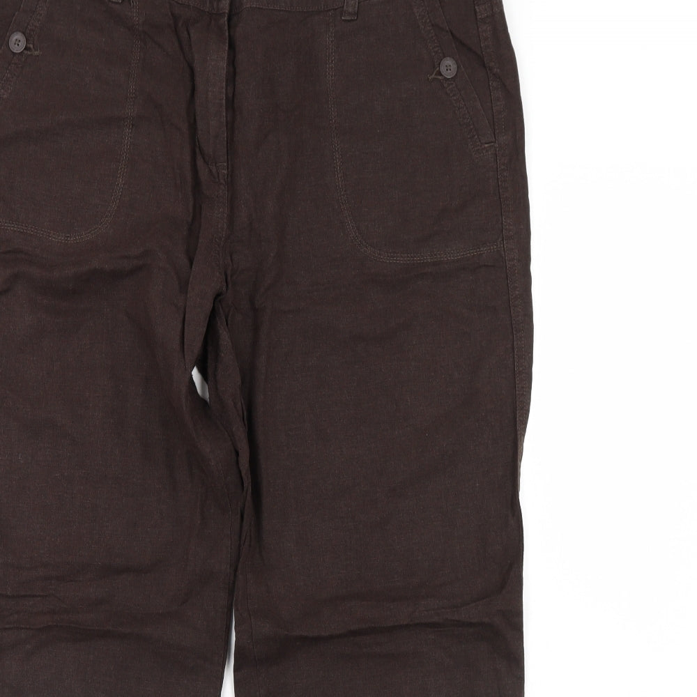m&s Womens Brown   Trousers  Size 16 L30 in