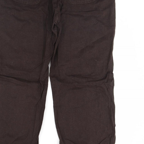 m&s Womens Brown   Trousers  Size 16 L30 in