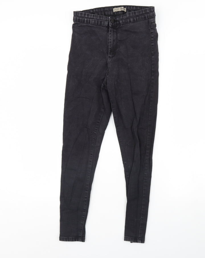 Denim & Co. Womens Black Denim Skinny Jeans Size 14 L28 in
