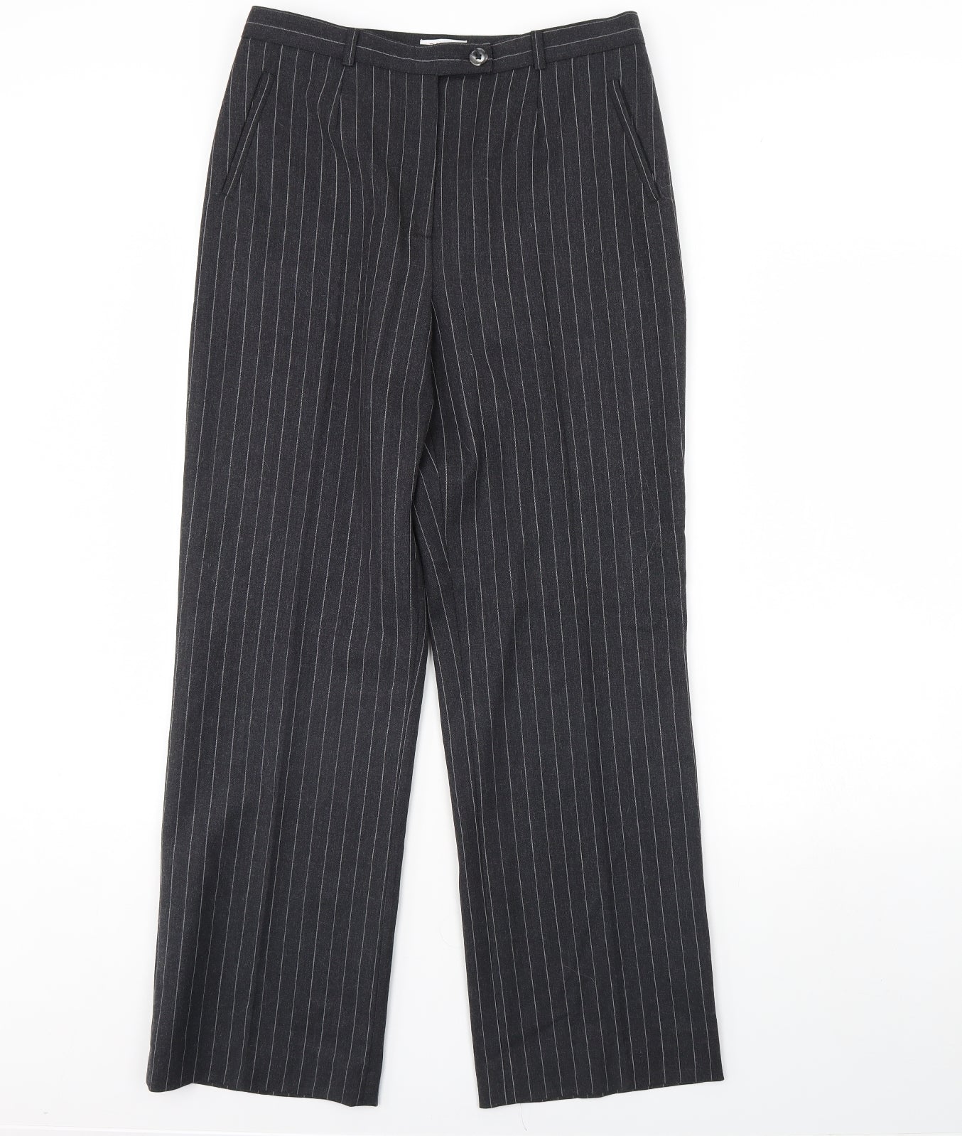 Damart Womens Grey Striped  Trousers  Size 12 L30 in