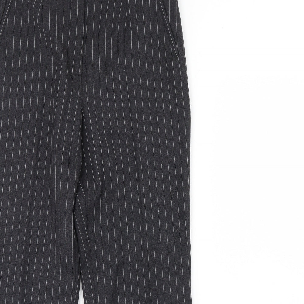 Damart Womens Grey Striped  Trousers  Size 12 L30 in