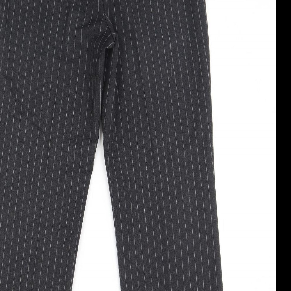 Damart Womens Grey Striped  Trousers  Size 12 L30 in