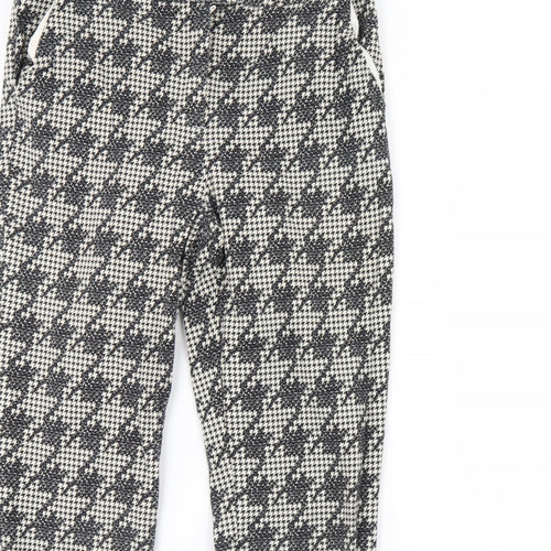Topshop Womens Blue Herringbone  Trousers  Size 10 L28 in