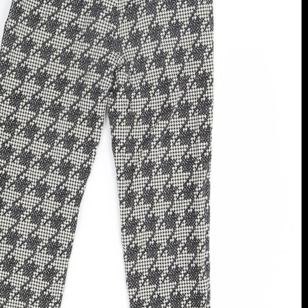 Topshop Womens Blue Herringbone  Trousers  Size 10 L28 in