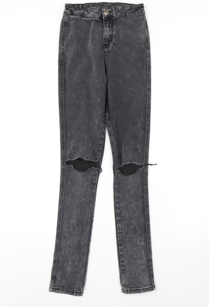 915 Girls Black Denim Skinny Jeans Size 14 Years