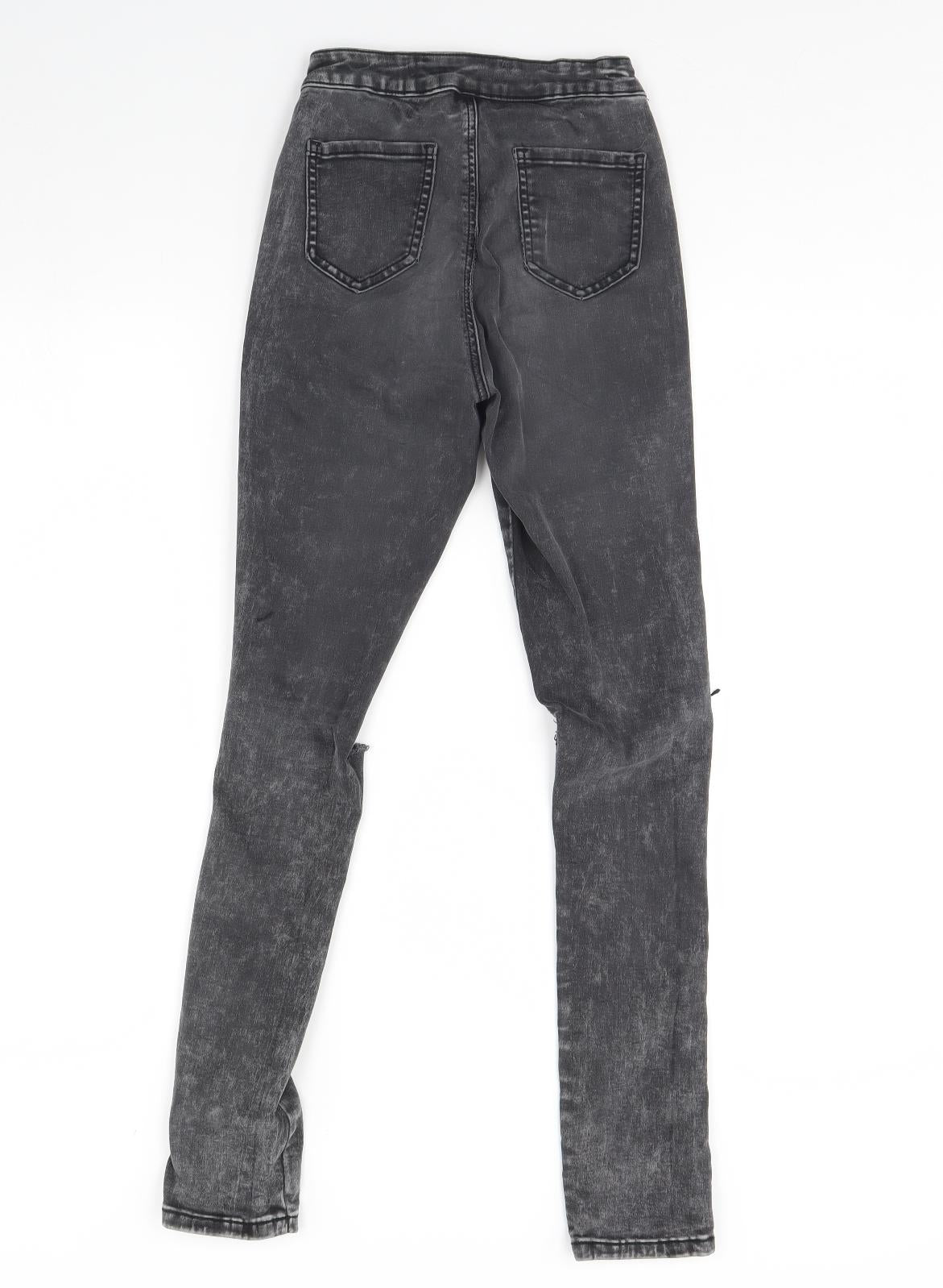 915 Girls Black  Denim Skinny Jeans Size 14 Years