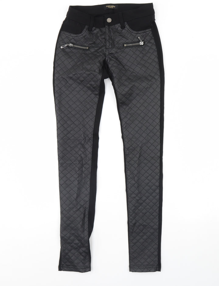 Monday Womens Black Skinny Jeans Size S L28 in