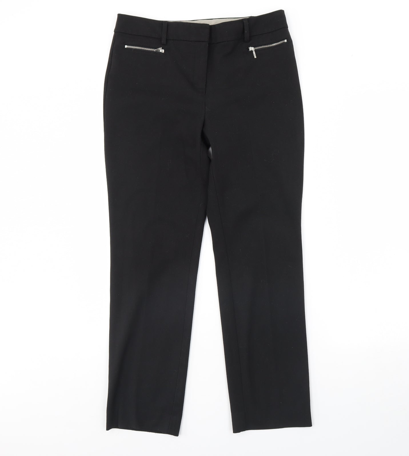 M&S Womens Black   Dress Pants Trousers Size 10 L30 in