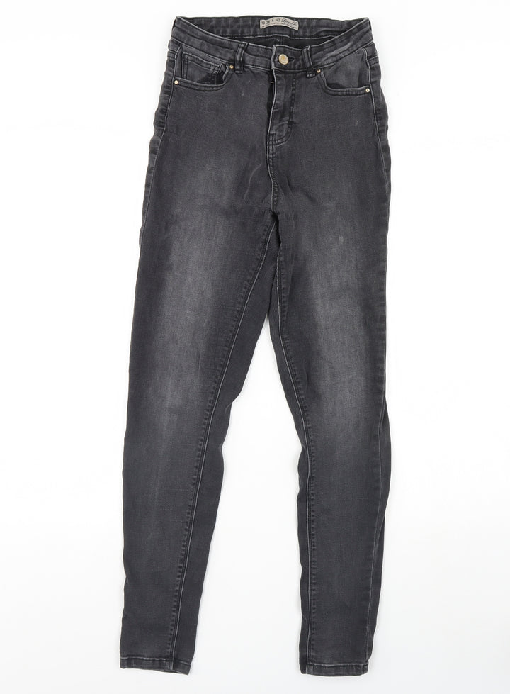 Denim & Co. Womens Black Denim Skinny Jeans Size 10 L28 in