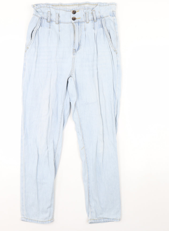 Denim & Co. Womens Blue Denim Straight Jeans Size 10 L30 in