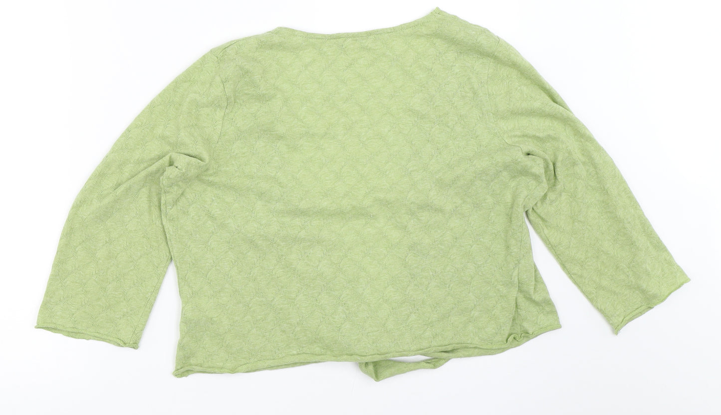 Per Una Womens Green   Cardigan Jumper Size 14
