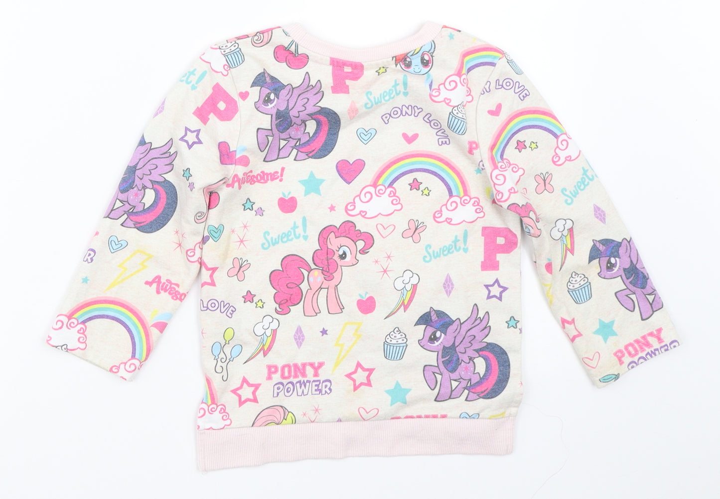 Nutmeg Girls Beige Solid  Top Pyjama Top Size 2-3 Years  - my little pony